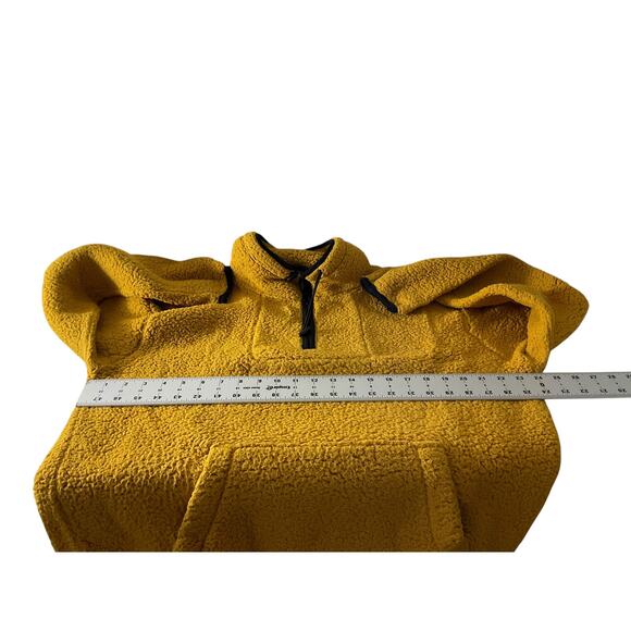 Love Tree Women's Large Gold Mustard Yellow 1/4 Zip Sweater large front pocket - Picture 4 of 14